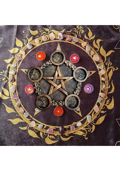 Pentagram Mumluk Astroloji Dekor Pirinç (Yurt Dışından)