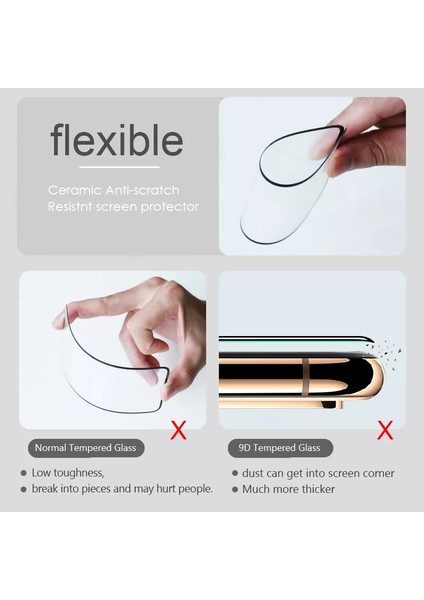 iPhone 11 Uyumlu Seramik Nano Tam Kaplayan Ince Esnek Ekran Koruyucu
