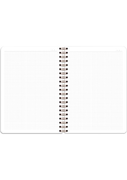 Matt Notebook 20X28 cm A4 Lastikli Spiralli Sert Kapak Not Defteri Kareli