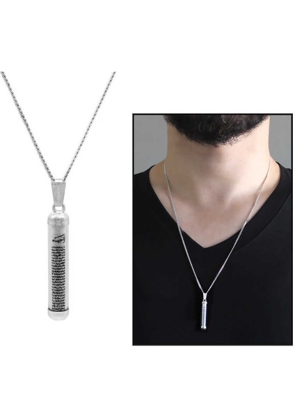 Zarif Tasarım 925 Ayar Gümüş Cevşen Kolye