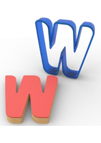 W Harfi Polikarbon Kopat Kurabiye Kalıbı