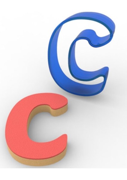 C Harfi Polikarbon Kopat Kurabiye Kalıbı