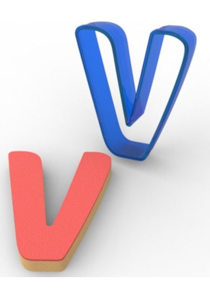 V Harfi Polikarbon Kopat Kurabiye Kalıbı