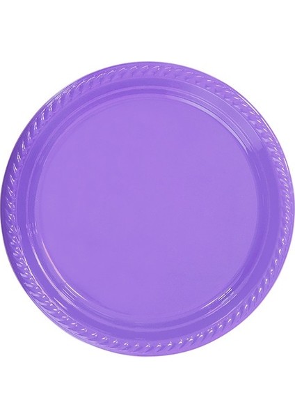 Time Tabak Plastik Yuvarlak 22 cm Mor Pk:25 Kl:20 - AR46