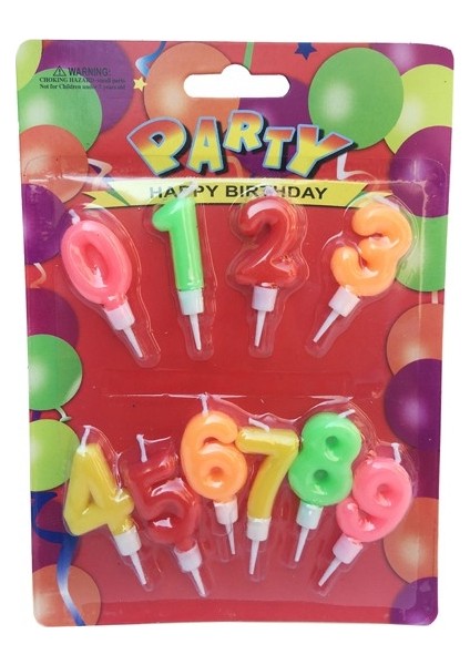 Pasta Markettime Mum Rakam 0 Dan 9 A Kadar Kürdanlı Set