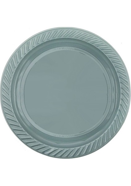 Pasta Markettime Tabak Plastik Yuvarlak 22 cm Gümüş