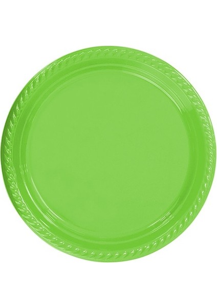 Pasta Markettime Tabak Plastik Yuvarlak 22 cm Yeşil