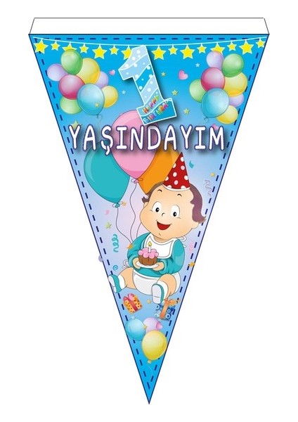 Pasta Markettime Flama 1 Yaşındayım 10'lu Mavi