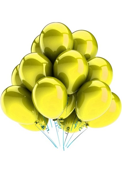 Metalik Sarı Balon 5 Adet
