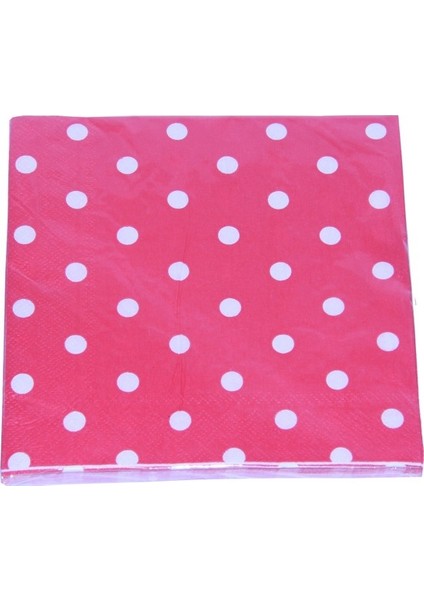 Kırmızı Puantiyeli Peçete