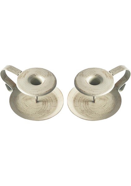 2 Adet Retro Beyaz El Mumluk Mum Standı Ev Yatak Odası Dekorasyonu (Yurt Dışından)