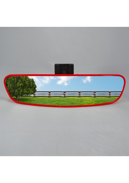 Pırlanta-5 Dik Kollu Universal Dikiz Aynası 25 x 6 cm Kırmızı
