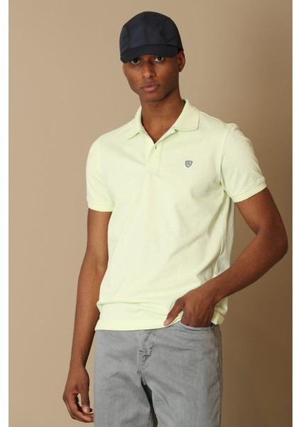 Laon Spor Polo Yaka Erkek Tişört Siyah