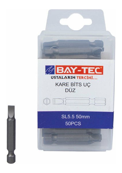 Baytec Bits Uç Kare Düz Sls 5X50MM MU2020 5395 - 1 Adet