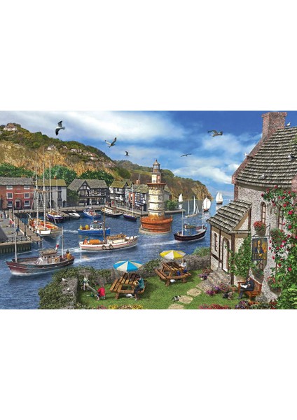 KS Games Ks Puzzle 2000 Parça Puzzle Village Harbour Liman Köyü