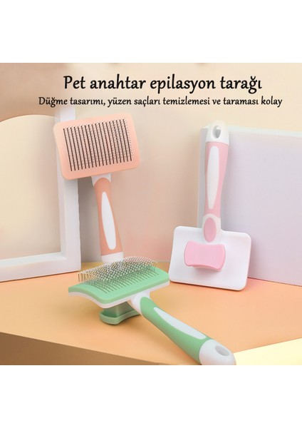 TOP ONE Evcil Hayvan Bakım Tarağı Tek Tıkla Tüy Dökücü Kedi ve Köpek Yüzen Tüylere Adanmış Otomatik Tüy Alma Tarağı Evcil Hayvan Malzemeleri (Turuncu) (Yurt Dışından) fiyatları
