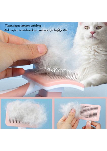TOP ONE Evcil Hayvan Bakım Tarağı Tek Tıkla Tüy Dökücü Kedi ve Köpek Yüzen Tüylere Adanmış Otomatik Tüy Alma Tarağı Evcil Hayvan Malzemeleri (Turuncu) (Yurt Dışından) modelleri