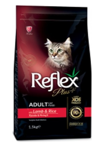 Plus Kuzu ve Pirinçli Yetişkin Kedi Maması 1.5 kg