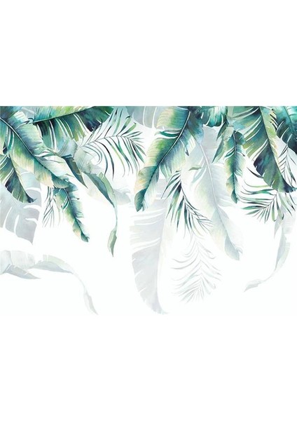 Botanik Özel Tasarım Duvar Kağıdı Kanvas Tek Parca