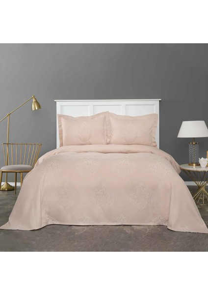 Amelie Bej Çift Kişilik Yatak Örtüsü Set