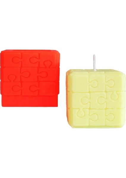 Puzzle Silikon Mum Kalıbı M-163