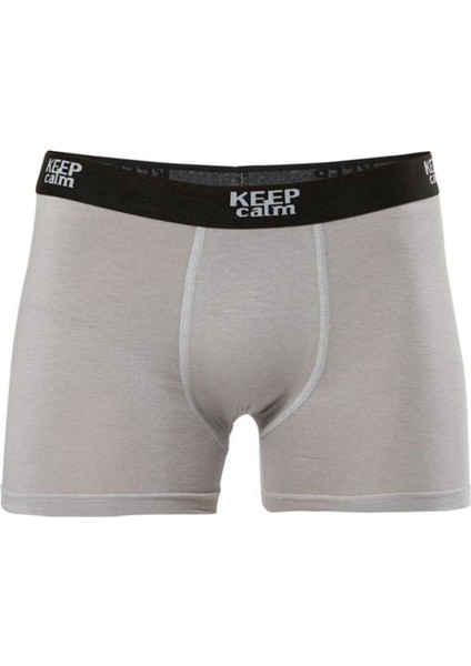 1 Adet Gri Renk Likralı Modal Boxer