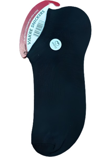 12 Çift Siyah Renk Sneaker Çorap