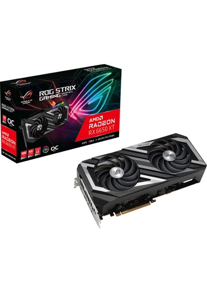 RADEON RX 6650 XT ROG-STRIX-RX6650XT-O8G-GAMING 8GB GDDR6 128bit OC HDMI 3xDP RGB EKRAN KARTI