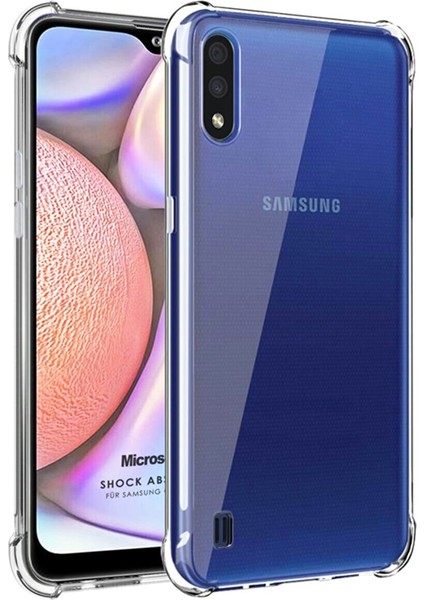 Samsung Galaxy A01 Uyumlu Kılıf Case, Şeffaf Ultra Koruma Hard Transparent Ultra Protected