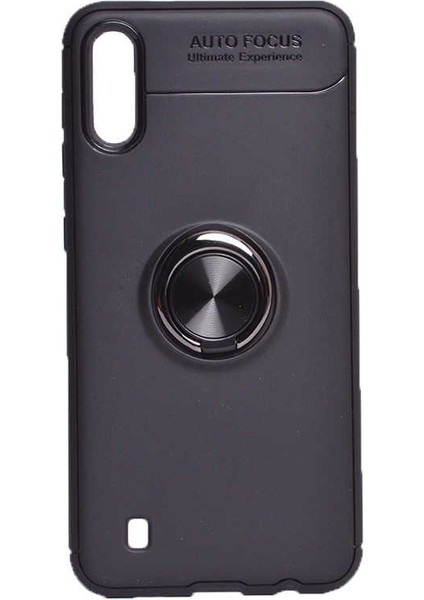 Samsung Galaxy A01 Uyumlu Kılıf Standlı Manyetik Yüzüklü Esnek Yumuşak Silikon Case