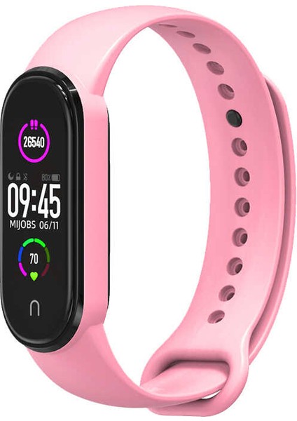 Xiaomi Mi Band 6 Uyumlu Akıllı Saat Için Kordon Yumuşak Silikon Soft Esnek Classic Collection Cord