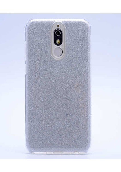 Huawei Mate 10 Lite Uyumlu Kılıf Simli Pırıltı Koleksiyonu Çift Katmanlı Pürüzsüz Yüzey