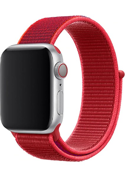 Apple Watch 38MM Uyumlu Akıllı Saat Için Kordon Naylon Örgü Işlemeli Koleksiyon Elite Tasarım
