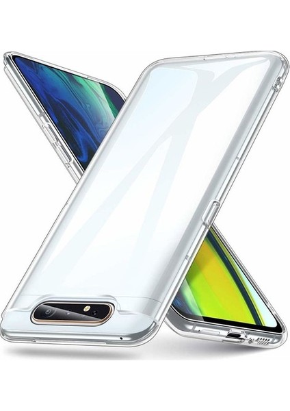 Samsung Galaxy A80 Uyumlu Kılıf Case, Soft, Transparent, Şeffaf Ultra Esnek Ince Silikon