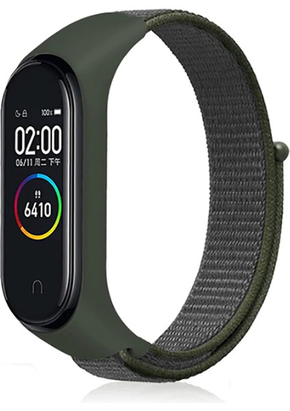 Xiaomi Mi Band 5 Uyumlu Akıllı Saat Için Kordon Örgü Işlemeli Hasır Dizayn Weave Embroidered Straw Design