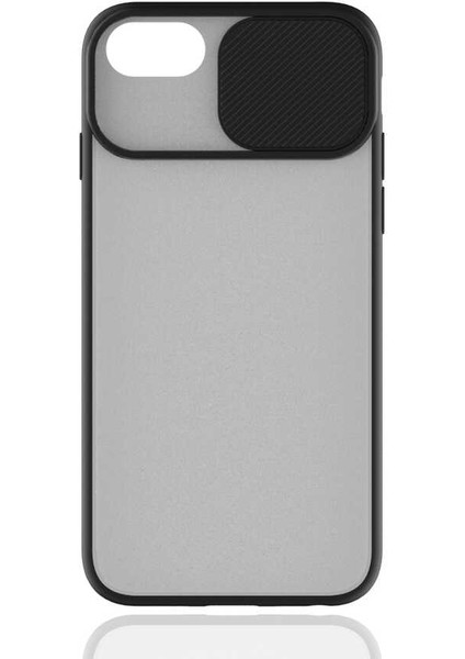 Apple iPhone 8 Plus Uyumlu Kılıf Kayar Sürgülü Lens Koruma Sliding Lens Protective Case