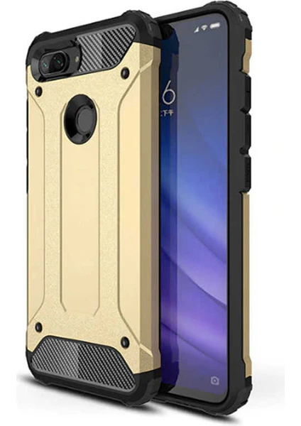 Xiaomi Mi 8 Lite Uyumlu Kılıf Tank Armor Series Strong Rugged Hard Case