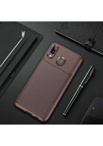 Samsung Galaxy A30 Uyumlu Kılıf Legion Series Flexible Soft Carbon Design Case