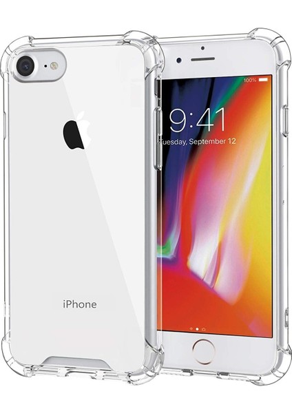 Apple iPhone 7 Uyumlu Kılıf Case, Şeffaf Ultra Koruma Hard Transparent Ultra Protected