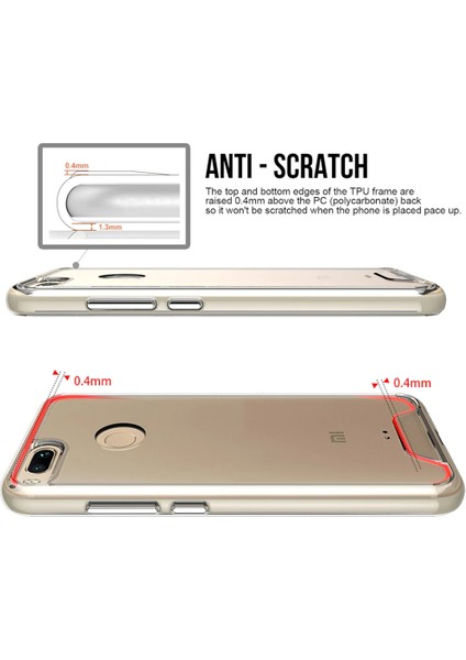 Xiaomi Mi A1 (Mi 5x) Uyumlu Kılıf Şeffaf Sert Ultra Koruma Teknolojisi Transparent Case