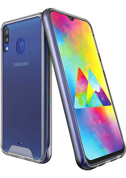 Samsung Galaxy M20 Uyumlu Kılıf Şeffaf Sert Ultra Koruma Teknolojisi Transparent Case