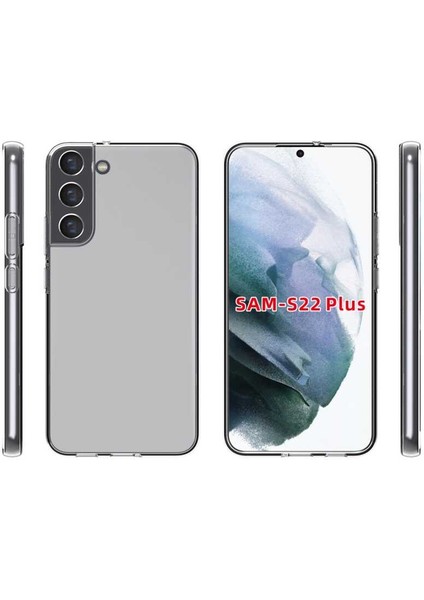 Samsung Galaxy S22 Plus Uyumlu Kılıf Case, Soft, Transparent, Şeffaf Ultra Esnek Ince Silikon