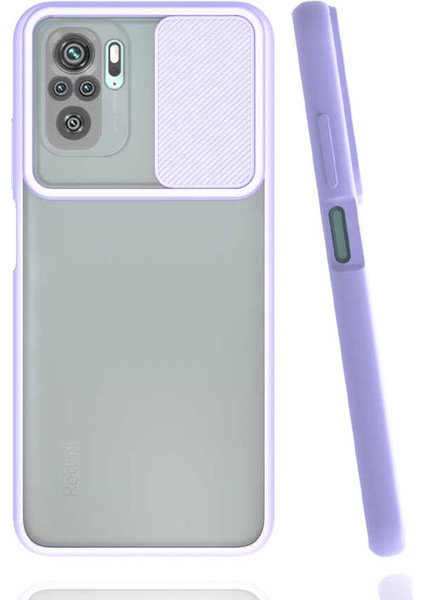 Xiaomi Redmi Note 10S Uyumlu Kılıf Kayar Sürgülü Lens Koruma Sliding Lens Protective Case