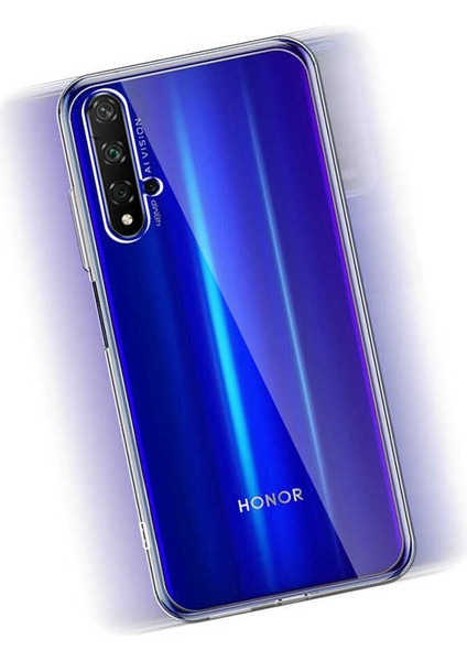 Huawei Honor 20 Uyumlu Kılıf Case, Soft, Transparent, Şeffaf Ultra Esnek Ince Silikon