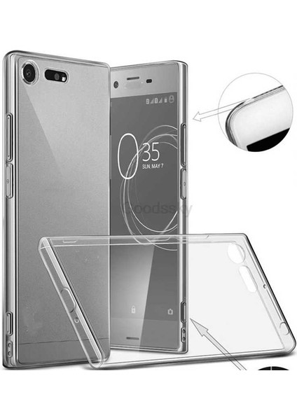 Sony Xperia Xz1 Uyumlu Kılıf Case, Soft, Transparent, Şeffaf Ultra Esnek Ince Silikon