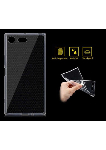 Sony Xperia Xz1 Uyumlu Kılıf Case, Soft, Transparent, Şeffaf Ultra Esnek Ince Silikon