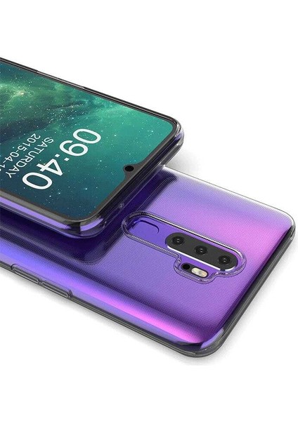 Oppo A5-A9 2020 Uyumlu Kılıf Case, Soft, Transparent, Şeffaf Ultra Esnek Ince Silikon