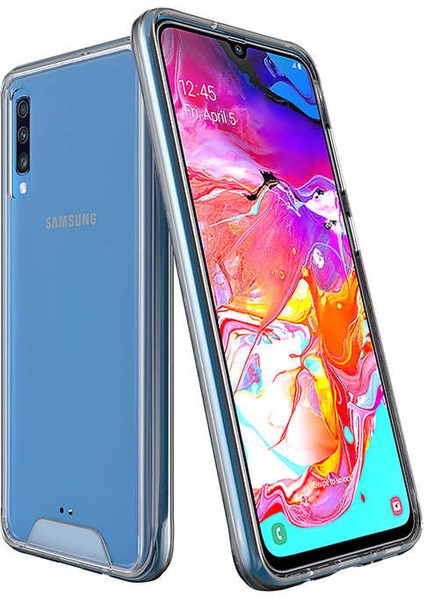 Samsung Galaxy A70 Uyumlu Kılıf Şeffaf Sert Ultra Koruma Teknolojisi Transparent Case