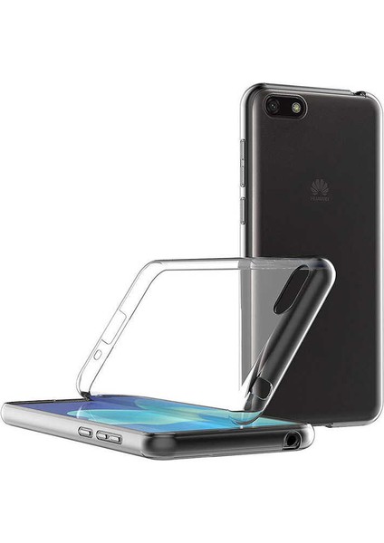 Huawei Y5 2018 Uyumlu Kılıf Case, Soft, Transparent, Şeffaf Ultra Esnek Ince Silikon