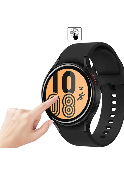 Samsung Galaxy Watch 4 (44MM) Uyumlu Saat Ekran Koruyucu Full Kenar Tam Kaplayan Esnek Darbe Emici modelleri